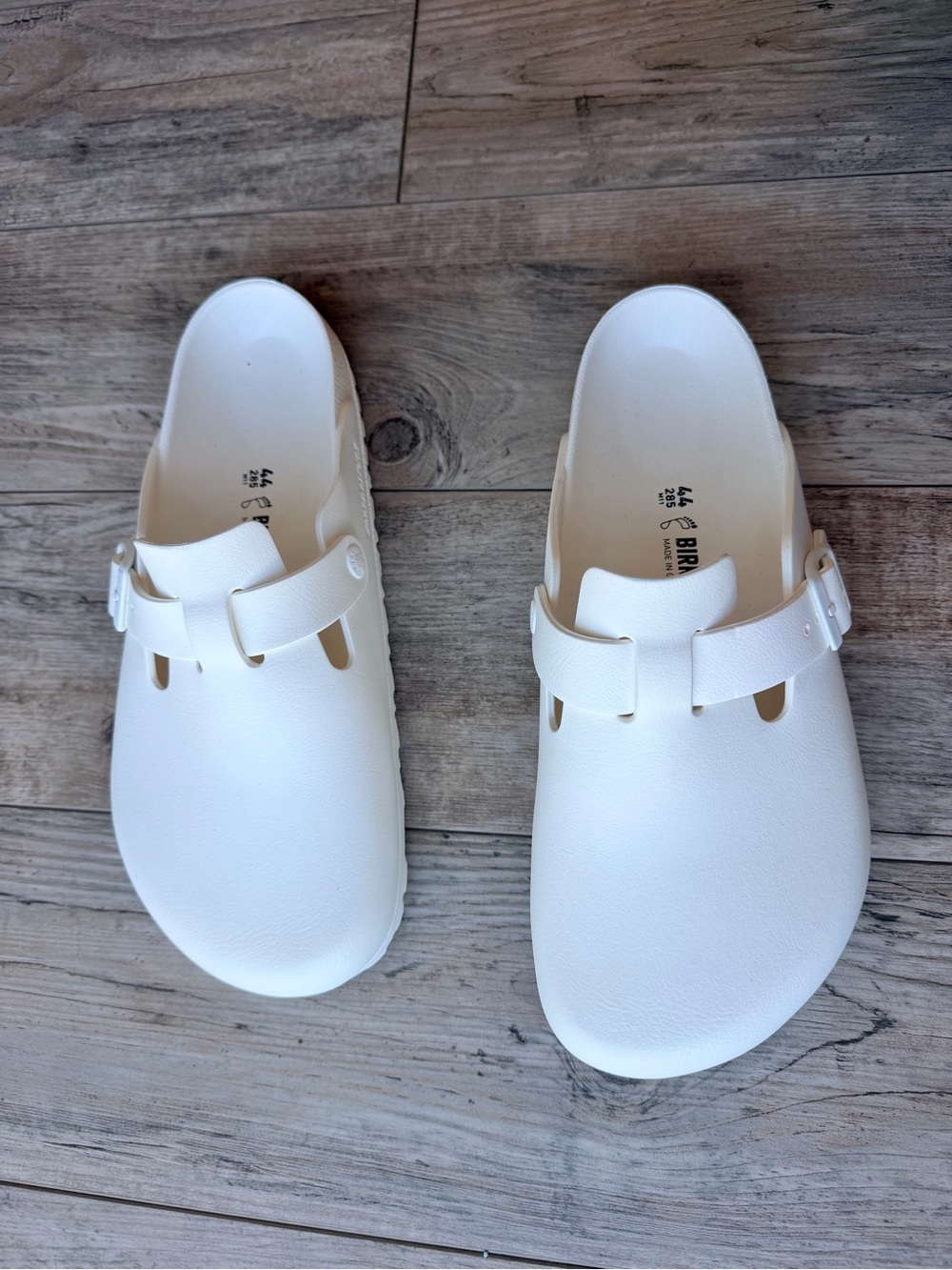 Birkenstock Boston EVA Clogs White Men's 11 EU 44 Slip On Comfort Shoes Mules